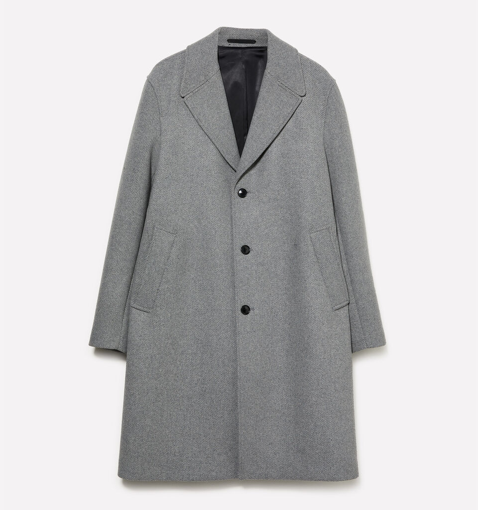Manteau gris clair à simple boutonnage - manteaux pour homme - Gris | Sisley image number 1